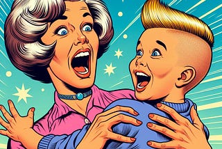 When Grandma sees the new haircut…