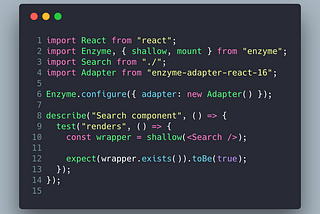 How to Test React Components using Jest and Enzyme