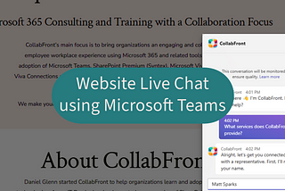 Live Chat Widget using Microsoft Teams