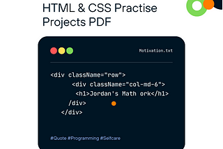 HTML and CSS practice projects pdf