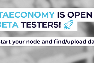The MyDataEconomy is open for further beta testers!🚀