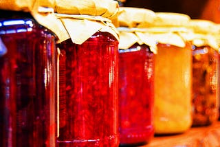 Jars of the best home-made jam