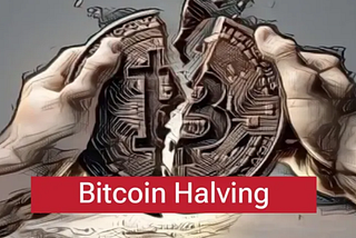 Image of Bitcoin Being Ripped in Half