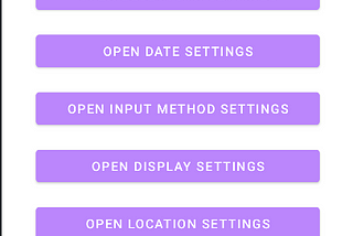 Open Specific Settings Using Android Java