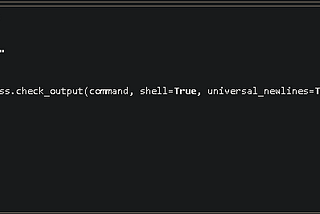 How to Store the Output of a Command in a Variable using Python: