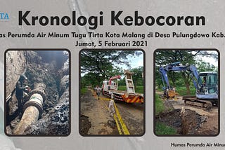 Kronologi Kebocoran Pipa Perumda Air Minum Tugu Tirta Kota Malang 5-02-2021