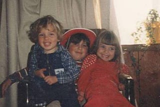 Newport, Oregon. My kids in 1986 — Jeremy age 2, Stevie age 5, Melissa age 3. I took this photo way back in 1986.