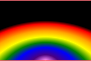 Try reversing the colors to create a more realistic rainbow and position as you want.