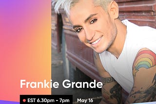 Frankie Grande to Share Personal Story of Sobriety on Taimi Talks