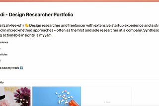 How to create a UX portfolio when you really, really aren’t in the mood to (using Notion)