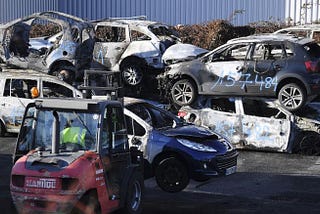 874 cars were torched in France on New Year’s Eve
