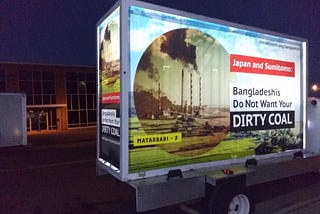 Say NO to Dirty Coal mobile billboard truck