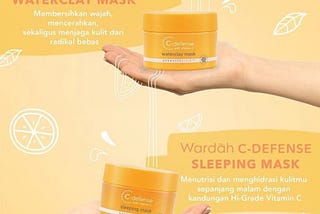 wardah c-defense waterclay mask dan sleeping mask