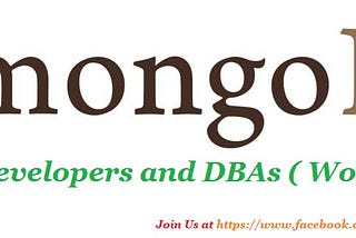 MongoDB Developers and DBAs (World wide) group on Facebook