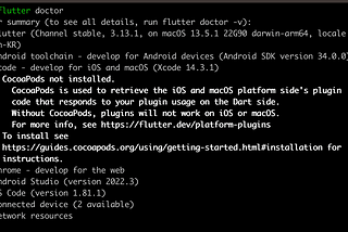 If you are facing “CocoaPods not installed” error…