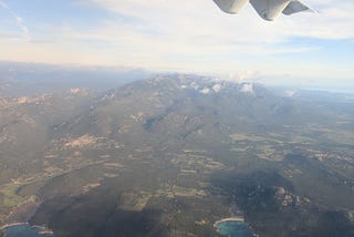 La corse vue de l’avion.