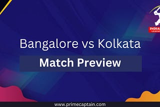 RCB vs KKR IPL2023 MATCH PREVIEW