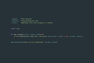 Download files with progress in Python
