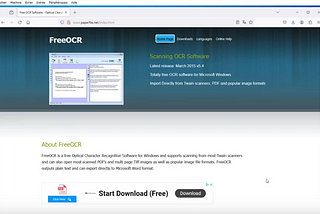 FreeOCR, logiciel gratuit