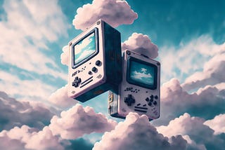 ai-art-gameboy-clouds-sky-illustration