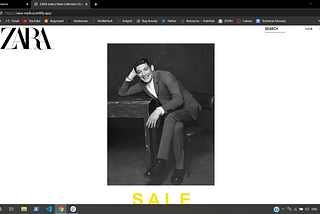 Cloning Of ZARA Website