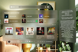 Spotify in a new dimension: A spatial design concept