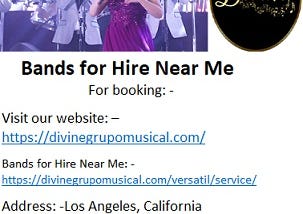 Professional Divine Live Latin Bands for Hire Near Me.