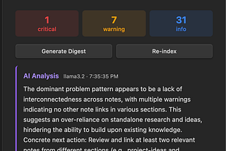 My Obsidian vault was rotting. So I wrote a plugin to diagnose it.