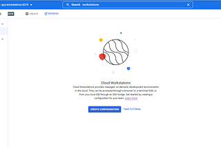 Google Cloud Platform Workstations space