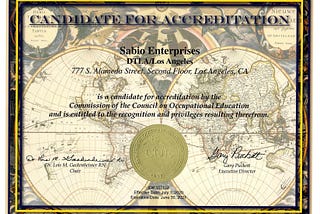 Sabio Secures Candidate for Accreditation Status