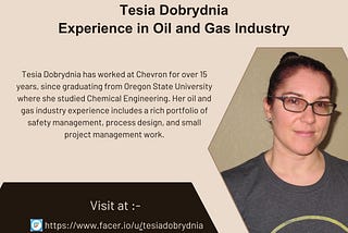 Tesia Dobrydnia | Experience in Oil and Gas Industry