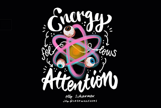 Enery follows attention eyeballs looking in different directions
