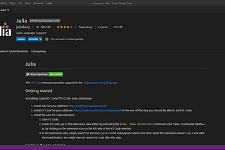 Julia  for VSCode
