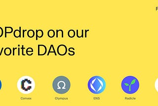 Airdrop chiến lược tới các tổ chức DAOs