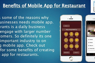 The Benefits of Mobile Apps for Restaurants