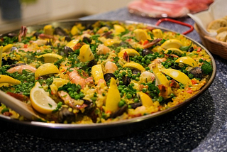 Spanish Seafood Paella with Saffron Rice