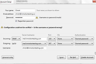 Thunderbird Gmail Configuration Could Not Verified | +1–855–785–2511