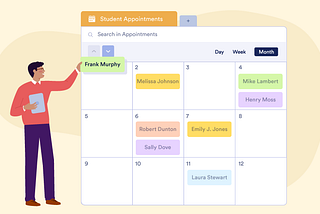 How a professor uses JotForm Tables to manage student appointments