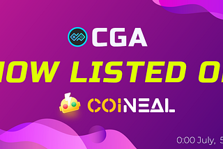 CGA is Now Listed on COINEAL