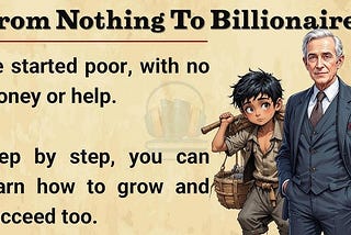 A RICH MAN STARTED WITH NOTHING