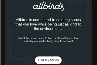 Interactive Catalog for Allbirds