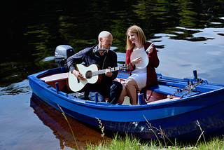Jim and Susie Malcolm live in the living room, October 27, 2024