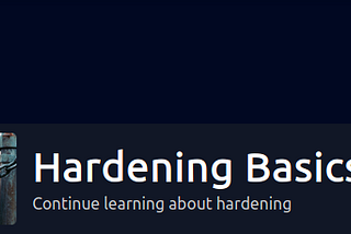 Hardening Basics Part 2 TryHackme