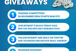 WALC Social Media Airdrops & Trading Competition: 600,000 WALC in Prizes, Every WALC Trader Can Win…