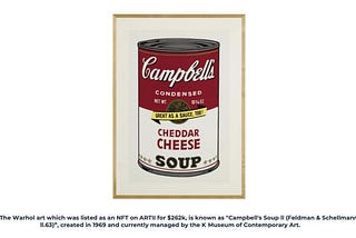 ARTII Announces Sucessful Sale Of $262,000 Dollar Andy Warhol NFT Within 2 Hours of Release!