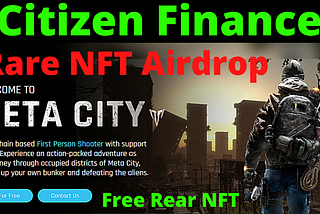 Citizen Finance NFT Airdrop — Rare NFT in-game Assets