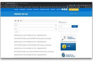 WebScraping, Python e Ordem da Câmara dos Deputados