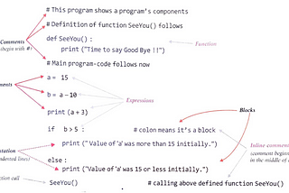 Barebones of python programming