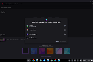 Resetting the ChromeOS Crostini Default Browser