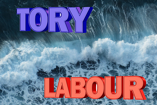 A picture representing the labour tory changes in the tide. Janine S White